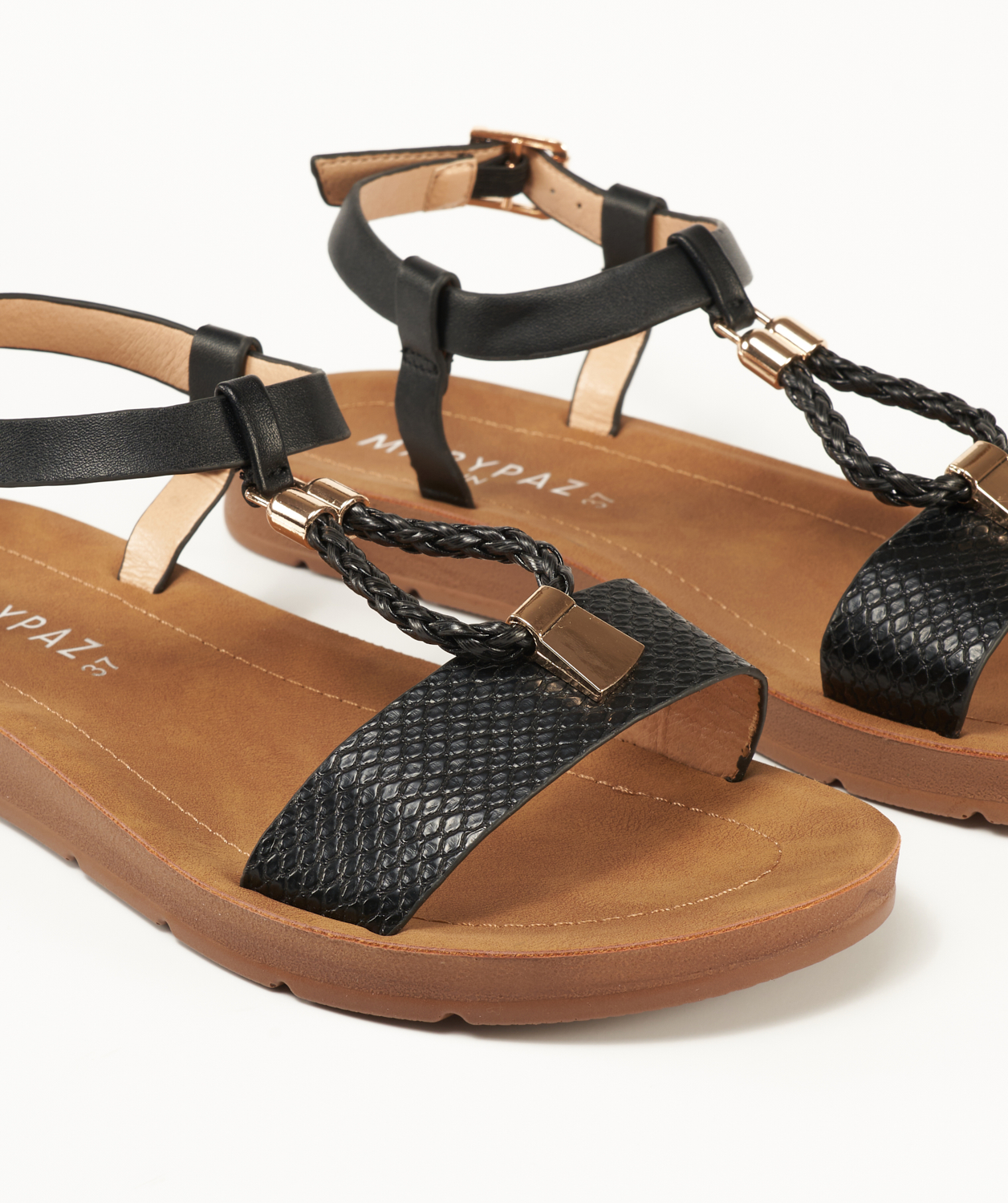 Sandalias planas adorno metálico image number null